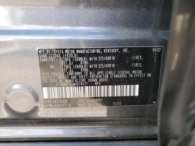 4T3B6RFV4NU078427 Toyota Rav4 Xle Premium