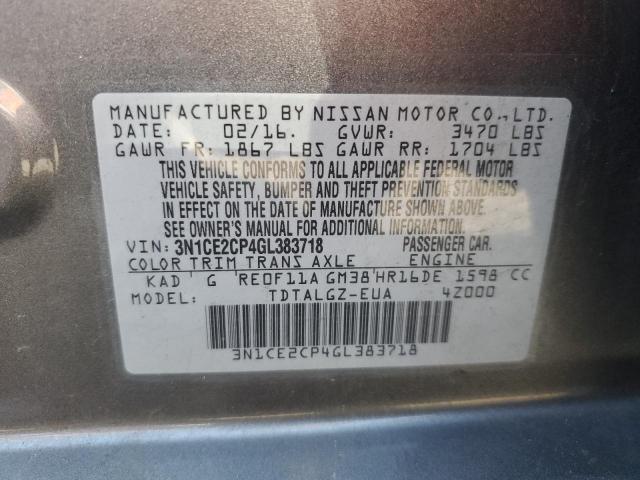 3N1CE2CP4GL383718 Nissan Versa Note S