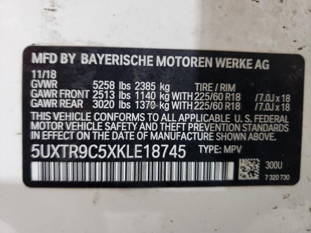 5UXTR9C5XKLE18745 2019 BMW X3, photo no. 13