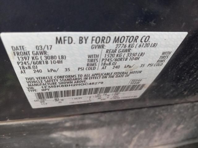 1FM5K8BH2HGC48279 Ford EXPLORER