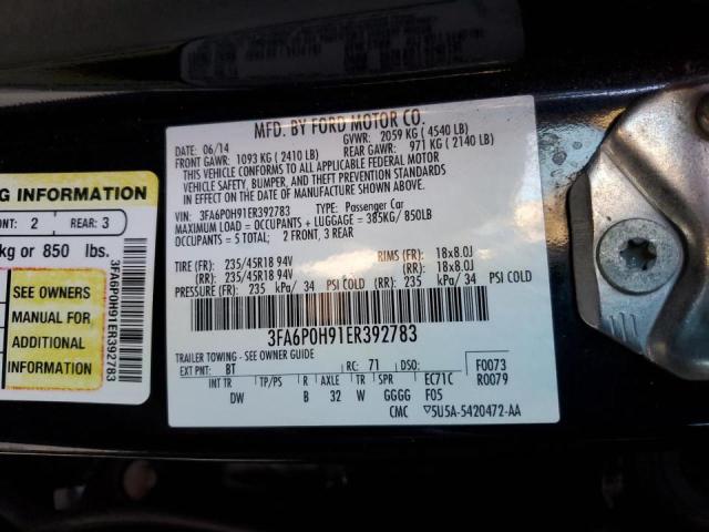 3FA6P0H91ER392783 Ford FUSION SE
