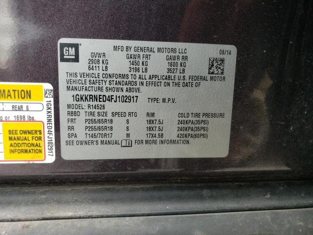 1GKKRNED4FJ102917 GMC ACADIA SLE