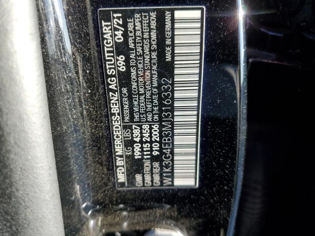 W1K3G4EB3MJ316332 Mercedes-Benz A 220