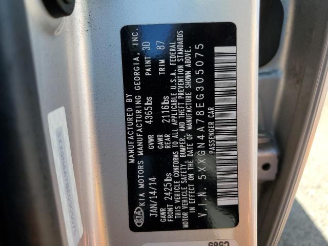 5XXGN4A78EG305075 KIA OPTIMA EX