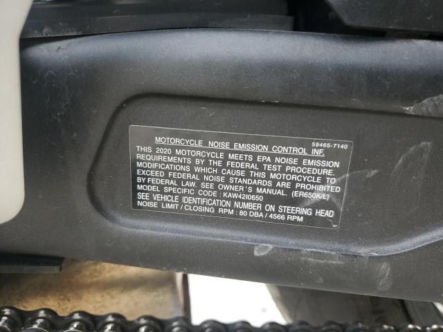 2020 KAWASAKI ER650 K - ML5EREK10LDA11699