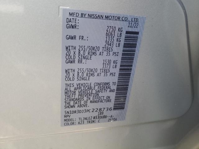 5N1DR3DJ3PC228736 Nissan Pathfinder Platinum