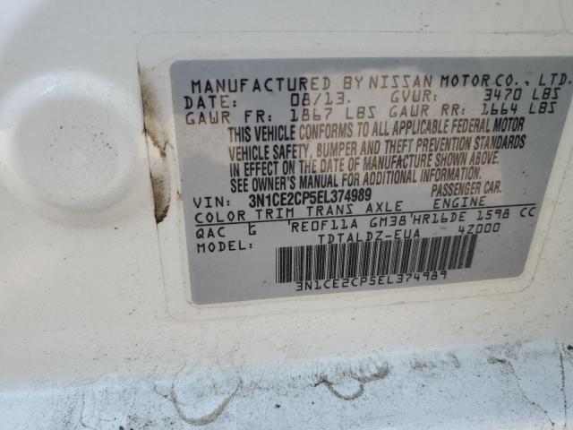 3N1CE2CP5EL374989 Nissan Versa Note S