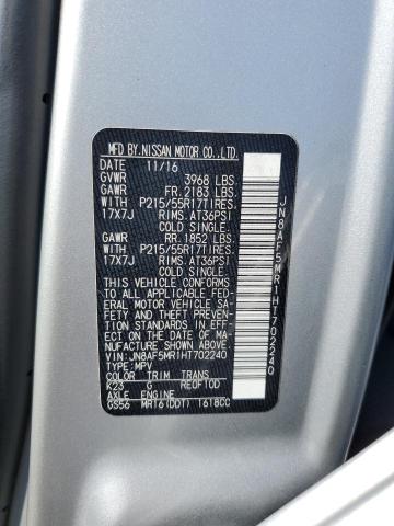 JN8AF5MR1HT702240 Nissan JUKE S