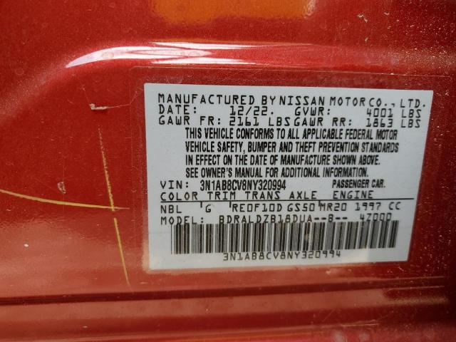 3N1AB8CV8NY320994 Nissan SENTRA SV