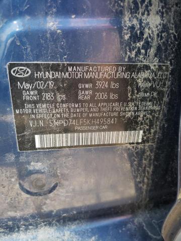 5NPD74LF5KH495841 2019 Hyundai Elantra Se