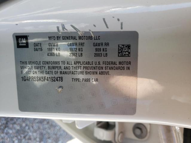 1G4PR5SK5F4192478 Buick Verano Convenience