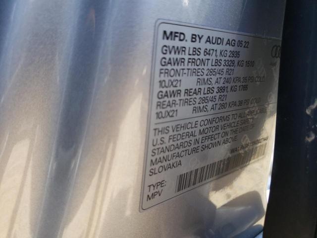 2022 AUDI Q8 PREMIUM - WA1BVBF13ND027449