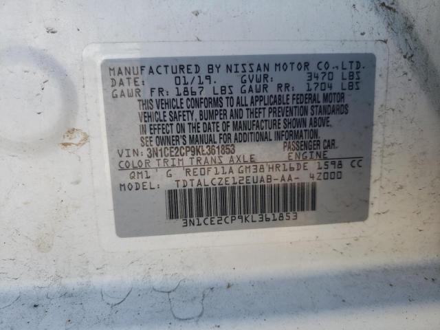 3N1CE2CP9KL361853 Nissan Versa NOTE 12