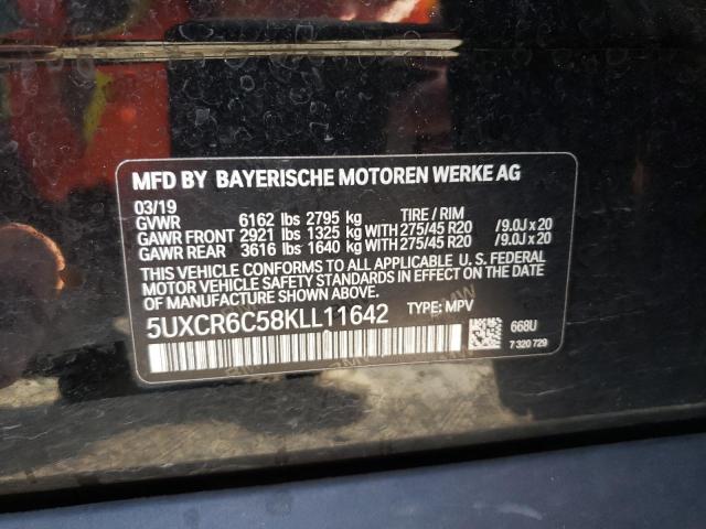 5UXCR6C58KLL11642 2019 BMW X5, photo no. 12