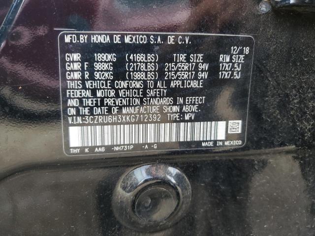 3CZRU6H3XKG712392 Honda HR-V LX