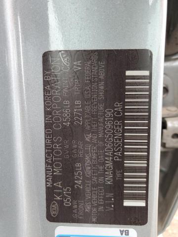 KNAGM4AD6G5096190 KIA OPTIMA HYBRID