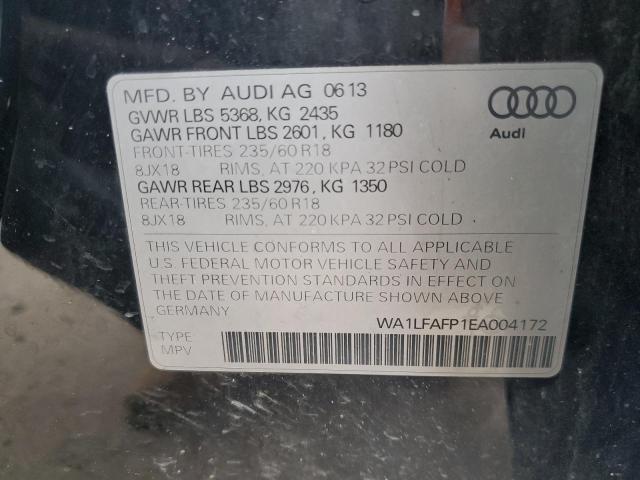 VIN WA1LFAFP1EA004172 2014 Audi Q5, Premium Plus no.12