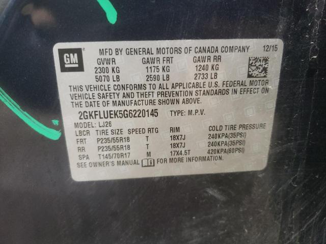 2GKFLUEK5G6220145 GMC Terrain Slt