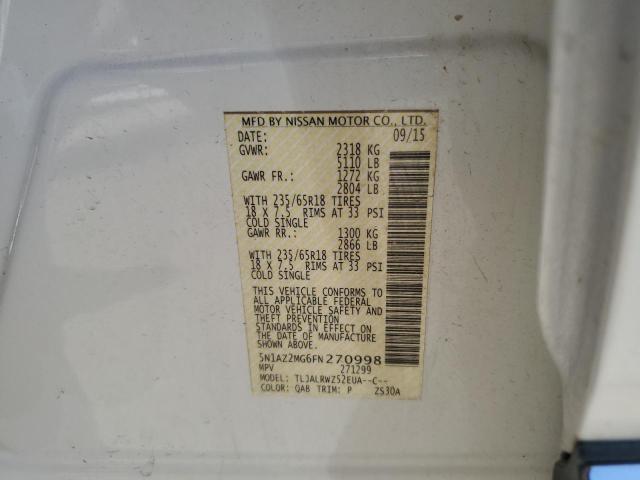 5N1AZ2MG6FN270998 Nissan MURANO S