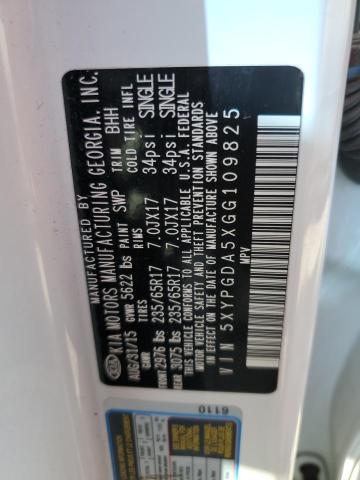 5XYPGDA5XGG109825 KIA SORENTO LX