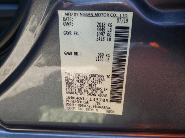 1N4BL4CW1LC133785 Nissan ALTIMA SR