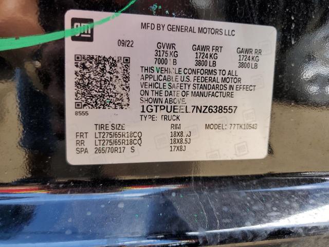 1GTPUEEL7NZ638557 GMC Sierra K1500 At4