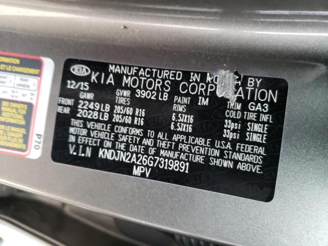 KNDJN2A26G7319891 KIA Soul