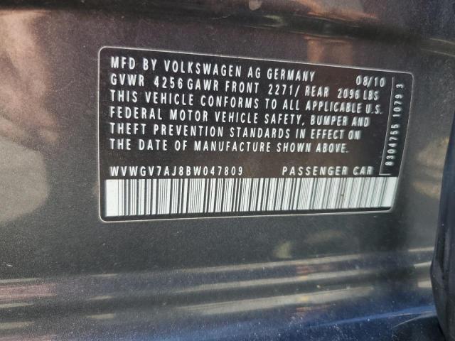 Lot #2438497559 2011 VOLKSWAGEN GTI salvage car