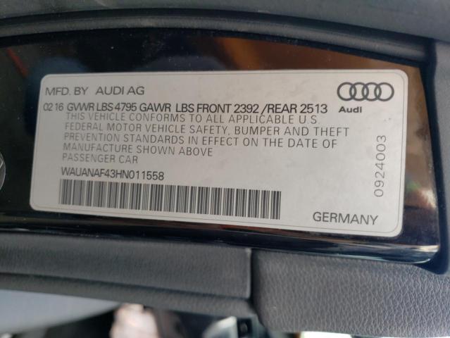 VIN WAUANAF43HN011558 2017 Audi A4, Premium no.12