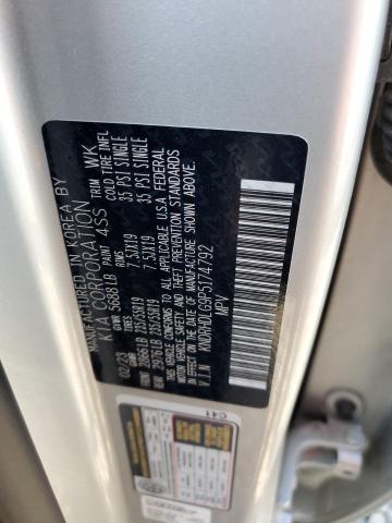 KNDRHDLG9P5174792 KIA SORENTO EX