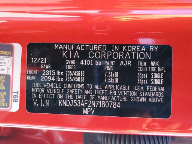 KNDJ53AF2N7180784 KIA Soul Gt-line Turbo