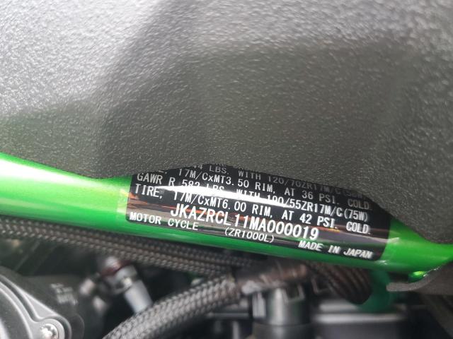 2021 KAWASAKI ZR1000 L - JKAZRCL11MA000019