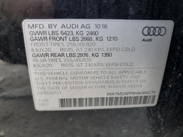 VIN WA1M2AFP8HA064275 2017 Audi Q5, Premium Plus no.13