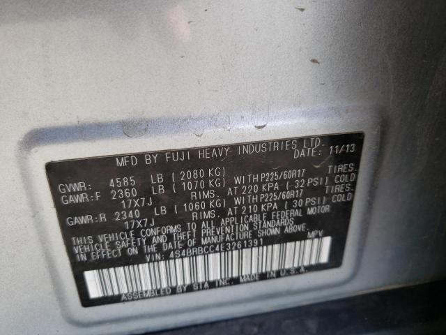 4S4BRBCC4E3261391 Subaru Outback 2.5i Premium