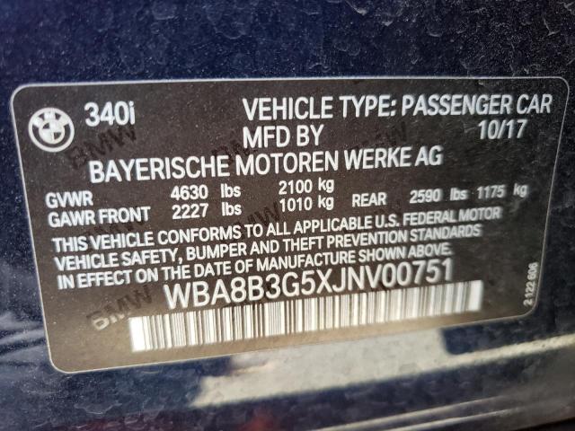 WBA8B3G5XJNV00751 BMW 340 I
