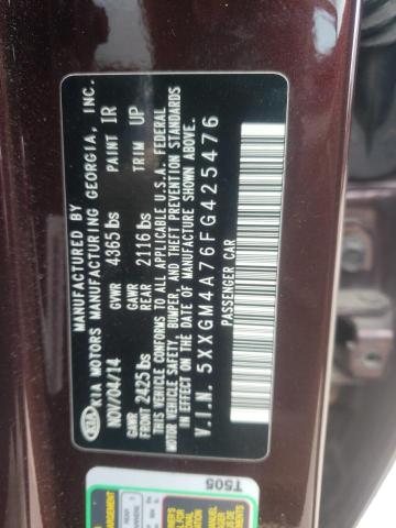 5XXGM4A76FG425476 KIA Optima Lx