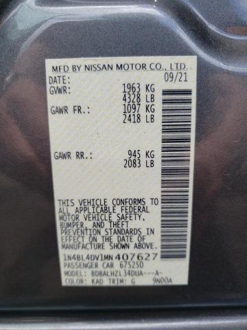 1N4BL4DV1MN407627 Nissan ALTIMA SV