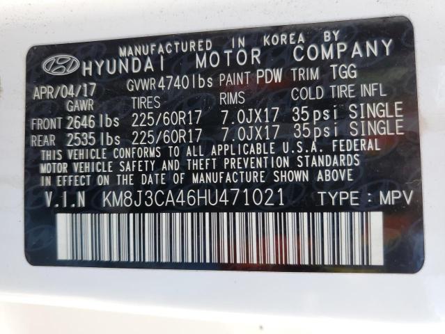 KM8J3CA46HU471021 | 2017 HYUNDAI TUCSON LIM