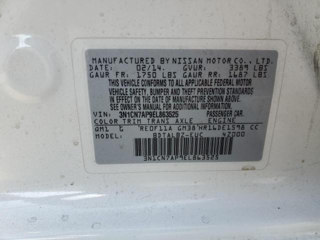 3N1CN7AP9EL863525 Nissan VERSA S