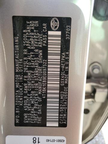 4T1BK1EB9EU097522 Toyota Avalon Base