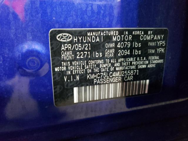 KMHC75LC4MU255871 Hyundai IONIQ SE