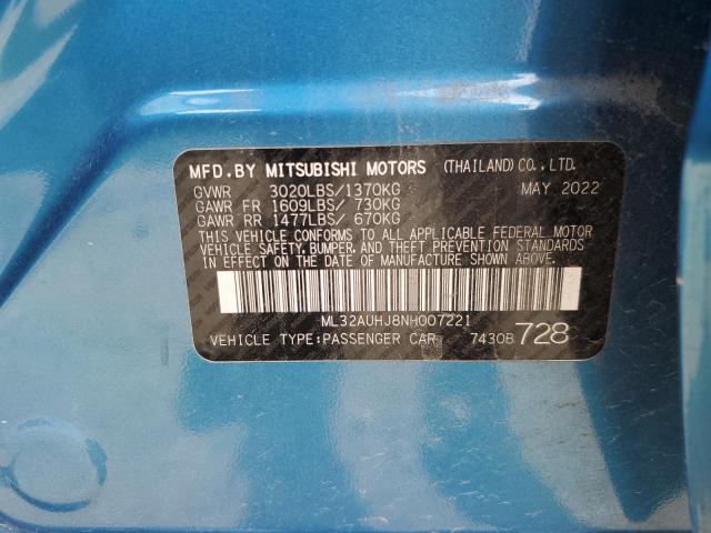 ML32AUHJ8NH007221 Mitsubishi MIRAGE ES