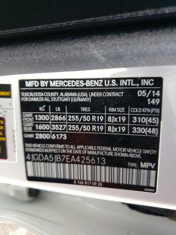 4JGDA5JB7EA425613 Mercedes-Benz ML 350