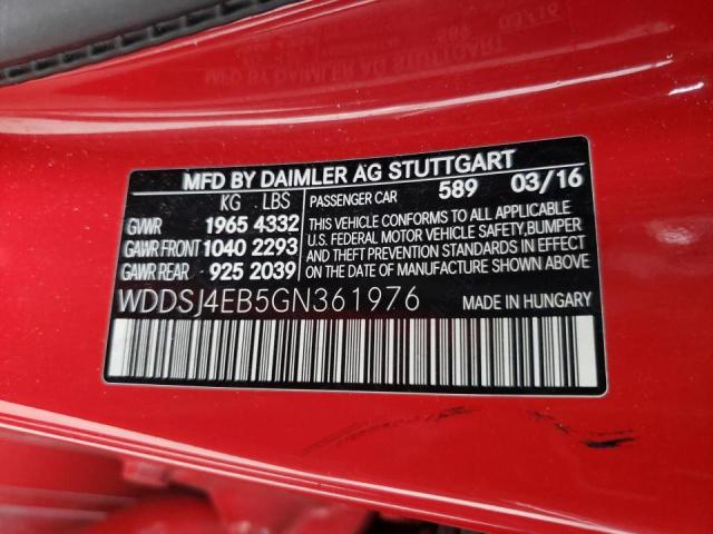 WDDSJ4EB5GN361976 Mercedes-Benz CLA 250
