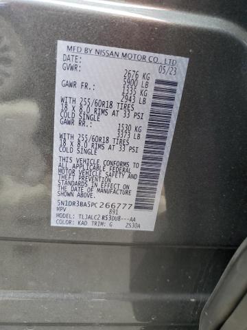 5N1DR3BA5PC266777 Nissan Pathfinder Sv