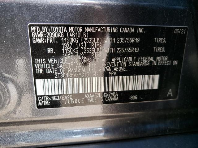 2T3C1RFV7MC151647 Toyota RAV4 XLE P 12