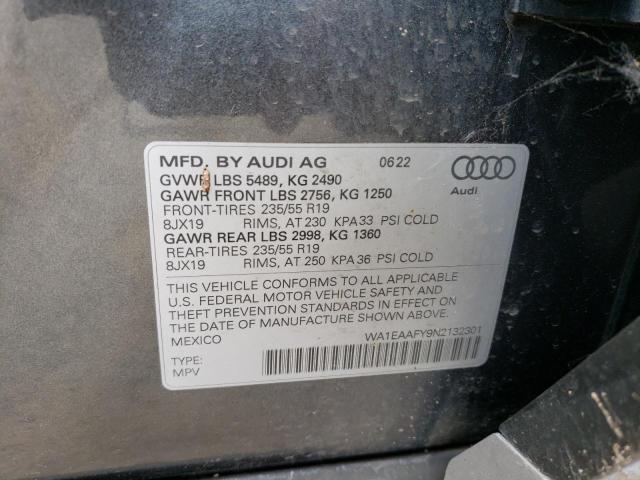 WA1EAAFY9N2132301 2022 AUDI Q5, photo no. 12