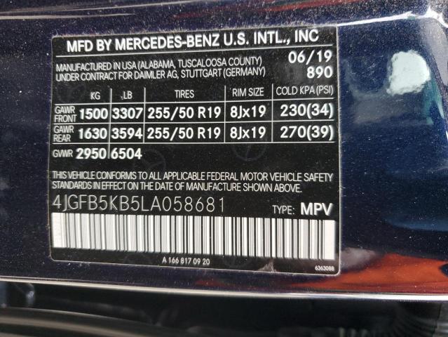 4JGFB5KB5LA058681 2020 MERCEDES-BENZ GLE-CLASS, photo no. 13