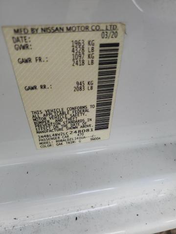 2020 NISSAN ALTIMA S - 1N4BL4BV2LC248081