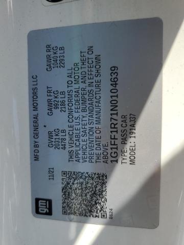 2022 CHEVROLET CAMARO LT1 - 1G1FF1R71N0104639